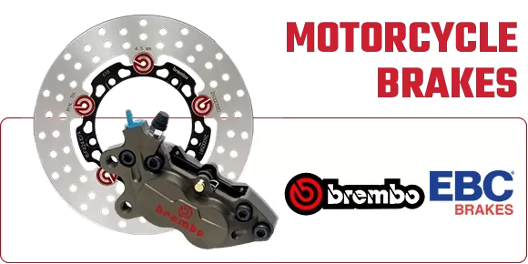 Brembo and EBC motorcycle brake pads, discs and calipers