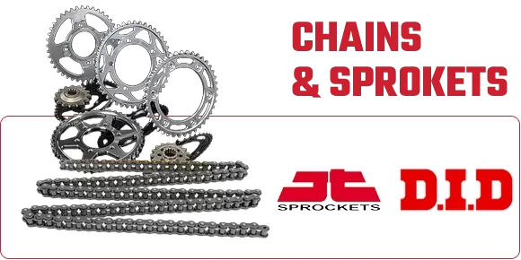 D.I.D and JT Sprockets motorcycle drive chains and sprockets
