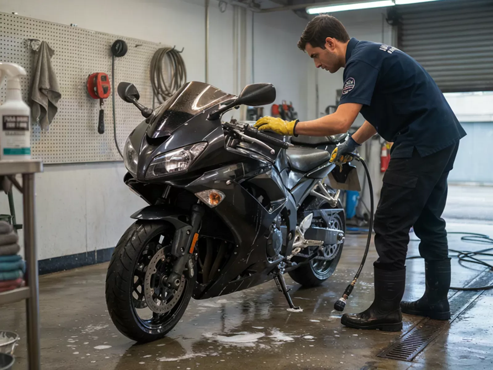 Motorcycle full valet and ACF winter treatment