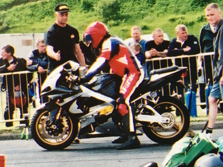 Chris on the starting grid